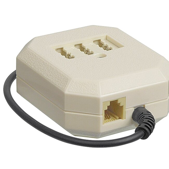 TAE-F (m) - 2x TAE-F + TAE-N + RJ11 (v) aansluitbox | 0,20 meter