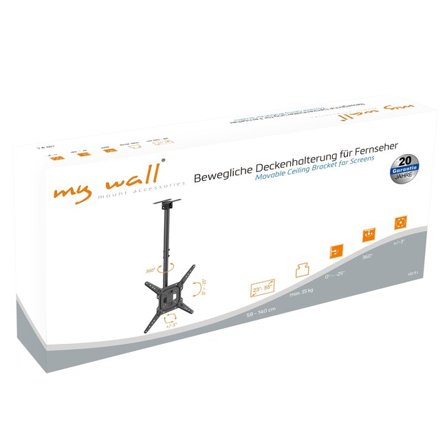 My Wall TV-plafondbeugel | tot 55 inch | full motion