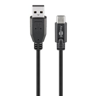 Goobay Goobay USB-C - USB-A kabel | USB2.0 | QC 18W | zwart | 3 meter