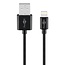 Goobay Lightning - USB-A kabel | USB2.0 | 12W | zwart | 1 meter