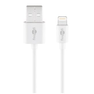 Goobay Goobay Lightning - USB-A kabel | USB2.0 | 12W | wit | 1 meter