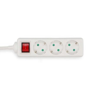 Nedis Nedis stekkerdoos | 3-voudig | schakelaar | wit | 5 meter
