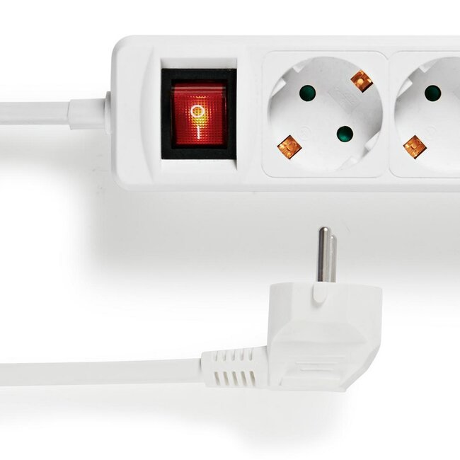 Nedis stekkerdoos | 3 contacten | 2x USB-A | schakelaar | 1,5 meter