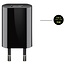 Goobay platte USB lader | incl. Micro USB kabel | 5W | zwart | 1 meter