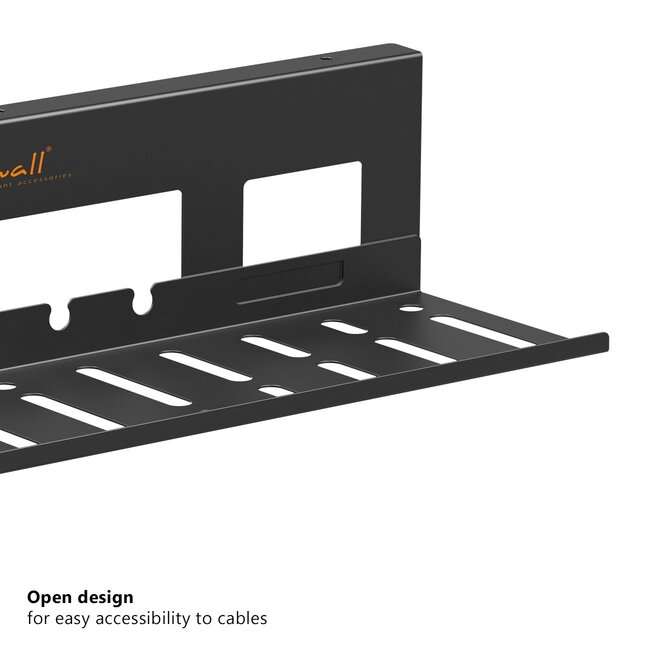 My Wall bureau kabelgoot met schroefbevestiging | 40 x 10 cm | zwart