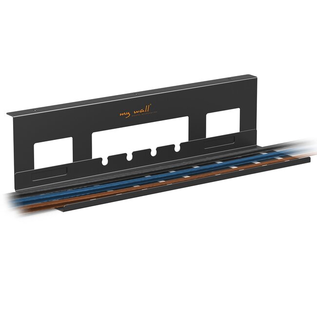My Wall bureau kabelgoot met schroefbevestiging | 40 x 10 cm | zwart