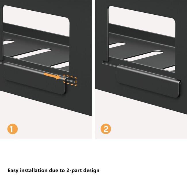My Wall bureau kabelgoot met schroefbevestiging | 40 x 10 cm | zwart