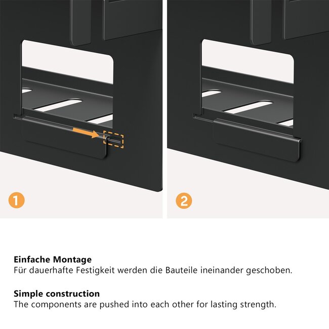 My Wall bureau kabelgoot met box en schroefbevestiging | 40 x 10 cm | zwart