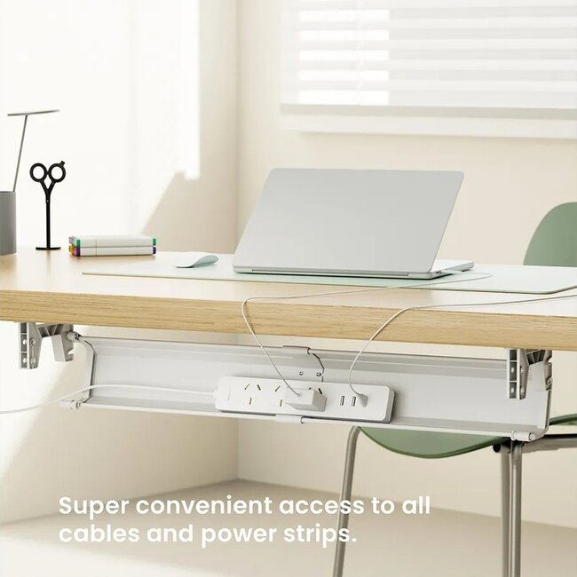 Roline Easy2Open bureau kabelgoot | 85,8 x 11,8 cm | zwart