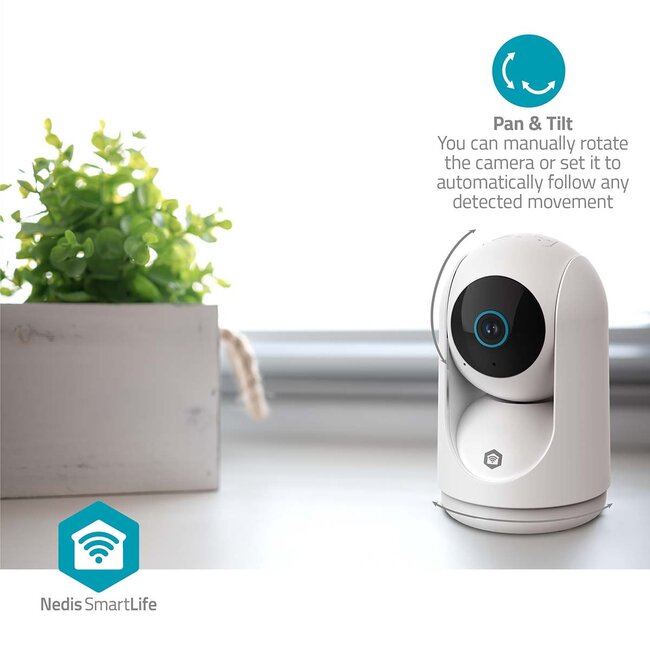 Nedis SmartLife indoor camera | draaien/kantelen | Wi-Fi | 3MP Full HD 1296p