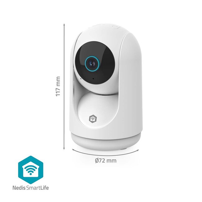 Nedis SmartLife indoor camera | draaien/kantelen | Wi-Fi | 3MP Full HD 1296p