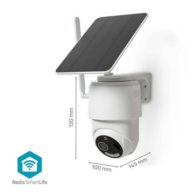 Nedis SmartLife outdoor camera met spotlight | oplaadbaar/solar | draaien/kantelen | 4G | Full HD 1080p