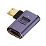 Premium Mini HDMI - HDMI adapter | haaks naar rechts | HDMI2.1 (8K 60Hz + HDR) | metaal