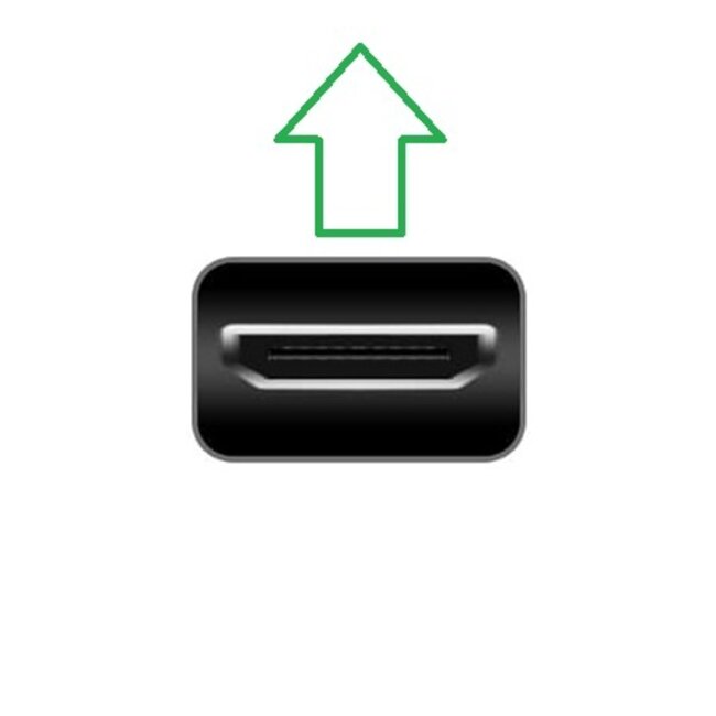 Mini HDMI - HDMI adapter | haaks naar boven (U-bocht) | HDMI2.1 (8K 60Hz + HDR)