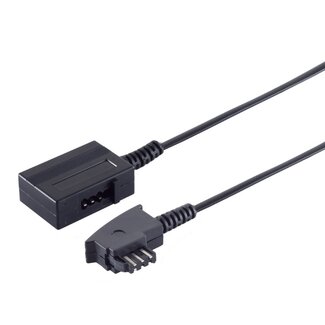 Goobay TAE-F telecom verlengkabel | zwart | 15 meter