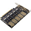 InLine® Interfacekaart, PCIe x16 naar 5x M.2 Key B SATA, incl. low-profile