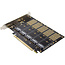 InLine® Interfacekaart, PCIe x16 naar 5x M.2 Key B SATA, incl. low-profile