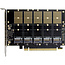 InLine® Interfacekaart, PCIe x16 naar 5x M.2 Key B SATA, incl. low-profile