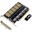 InLine® Interfacekaart, PCIe x16 naar 5x M.2 Key B SATA, incl. low-profile