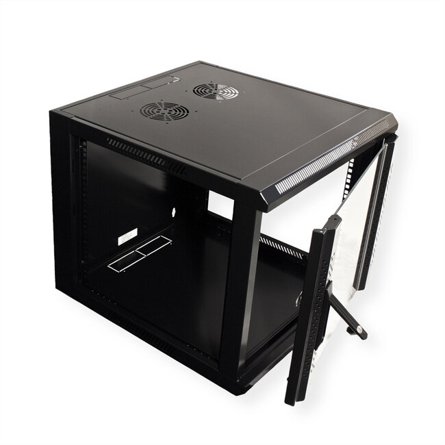 VALUE Wandbehuizing 9 HE (HxBxD) 505x570x600mm, zwart