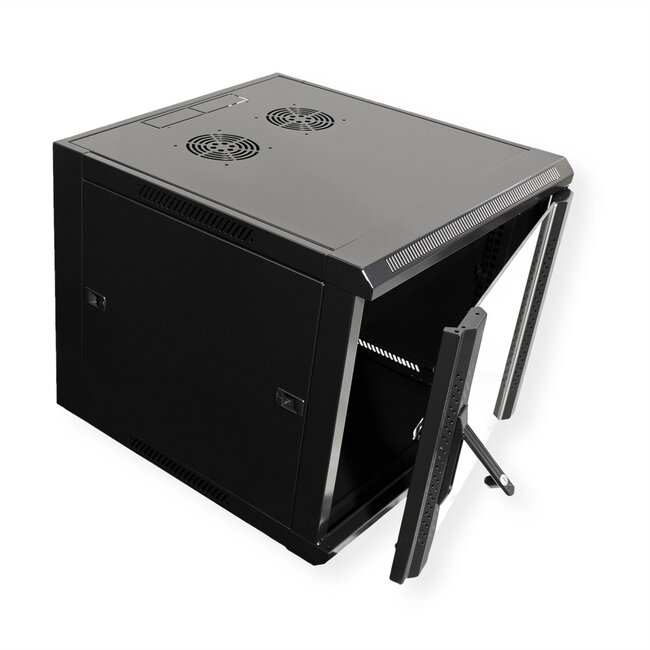 VALUE Wandbehuizing 9 HE (HxBxD) 505x570x600mm, zwart