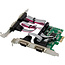 InLine® PCIe 4-poorts RS-232 kaart, 4x D-Sub 9 connector, incl. laag profiel