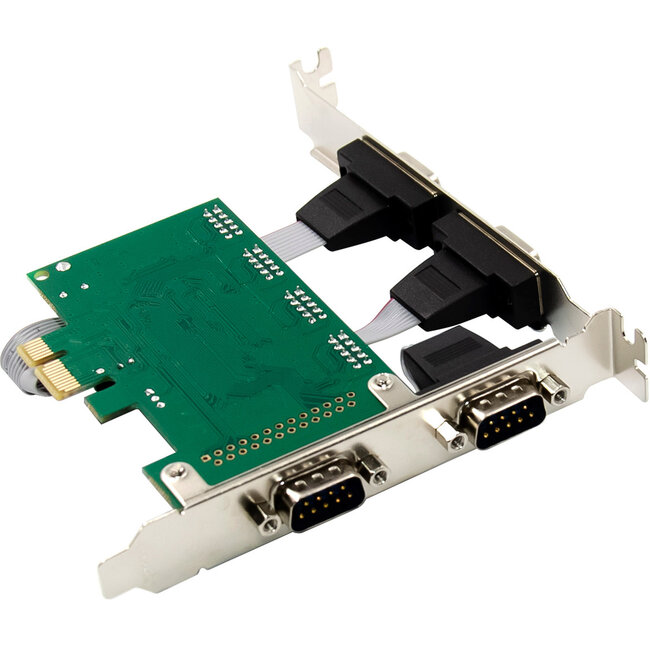 InLine® PCIe 4-poorts RS-232 kaart, 4x D-Sub 9 connector, incl. laag profiel