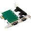 InLine® PCIe 4-poorts RS-232 kaart, 4x D-Sub 9 connector, incl. laag profiel