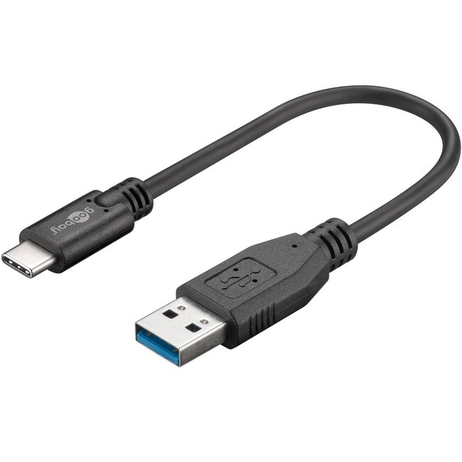 Goobay USB-C™ to USB-A Cable, 0.15 m, black