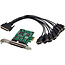 InLine® Interfacekaart, PCIe x1 naar 8x RS-232, D-Sub 9 connector