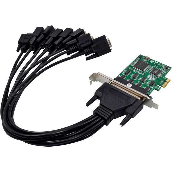InLine® Interfacekaart, PCIe x1 naar 8x RS-232, D-Sub 9 connector
