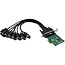 InLine® Interfacekaart, PCIe x1 naar 8x RS-232, D-Sub 9 connector