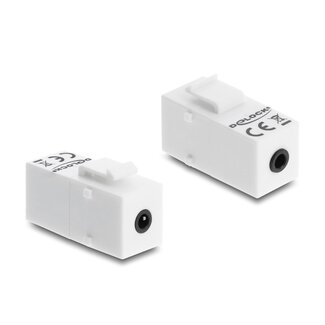 DeLOCK Delock Keystone Module stereo jack female 3.5 mm 4 pin to stereo jack female 3.5 mm 4 pin white