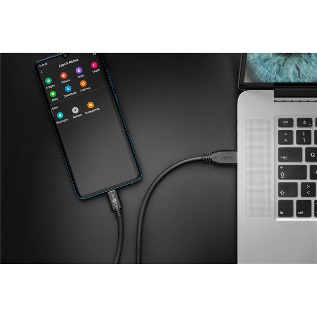 Goobay USB-C™ to USB-A Cable, 2 m, black