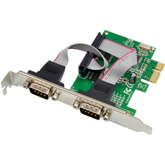 InLine® InLine® PCIe 2-poorts RS-232 kaart, 2x D-Sub 9 connector, incl. laag profiel
