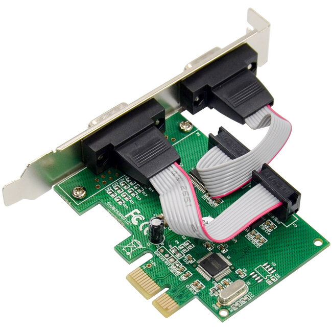 InLine® PCIe 2-poorts RS-232 kaart, 2x D-Sub 9 connector, incl. laag profiel