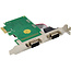 InLine® PCIe 2-poorts RS-232 kaart, 2x D-Sub 9 connector, incl. laag profiel
