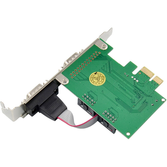 InLine® PCIe 2-poorts RS-232 kaart, 2x D-Sub 9 connector, incl. laag profiel