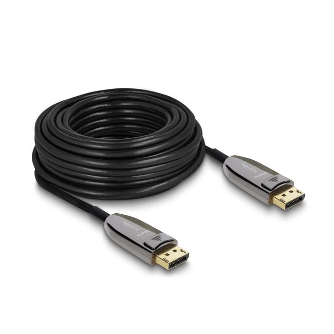 Delock Active Optical Cable DisplayPort 2.1 8K 60 Hz 40 Gbps 15 m