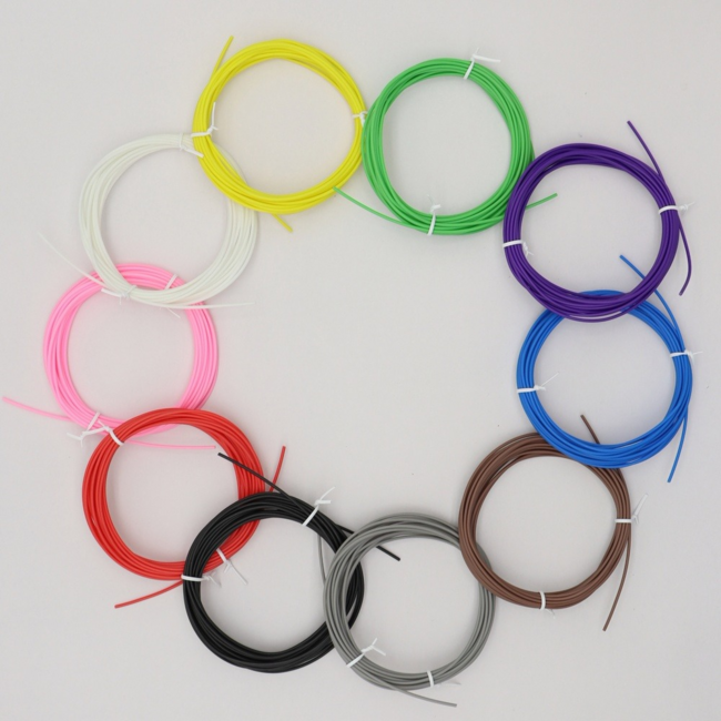 Low temperature PCL filament set, 10 colors, 0.15 kg, 1.75 mm
