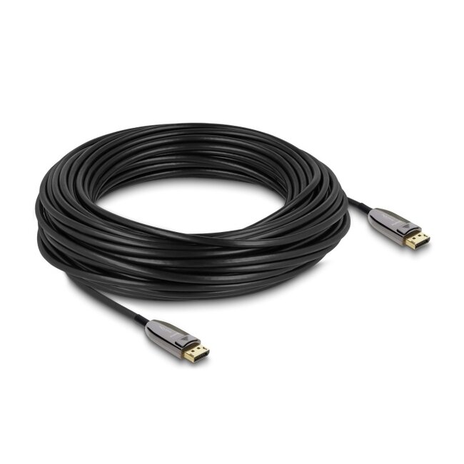 Delock Active Optical Cable DisplayPort 2.1 8K 60 Hz 40 Gbps 25 m