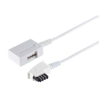 Goobay TAE-F telecom verlengkabel | wit | 6 meter