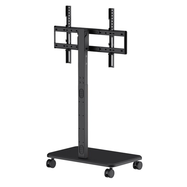 My Wall TV-vloerstandaard | tot 85 inch | verrijdbaar | full motion | zwart/walnoot