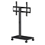My Wall TV-vloerstandaard | tot 85 inch | verrijdbaar | full motion | zwart/walnoot