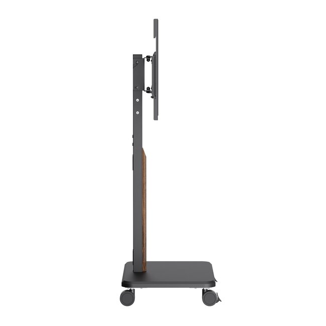 My Wall TV-vloerstandaard | tot 85 inch | verrijdbaar | full motion | zwart/walnoot
