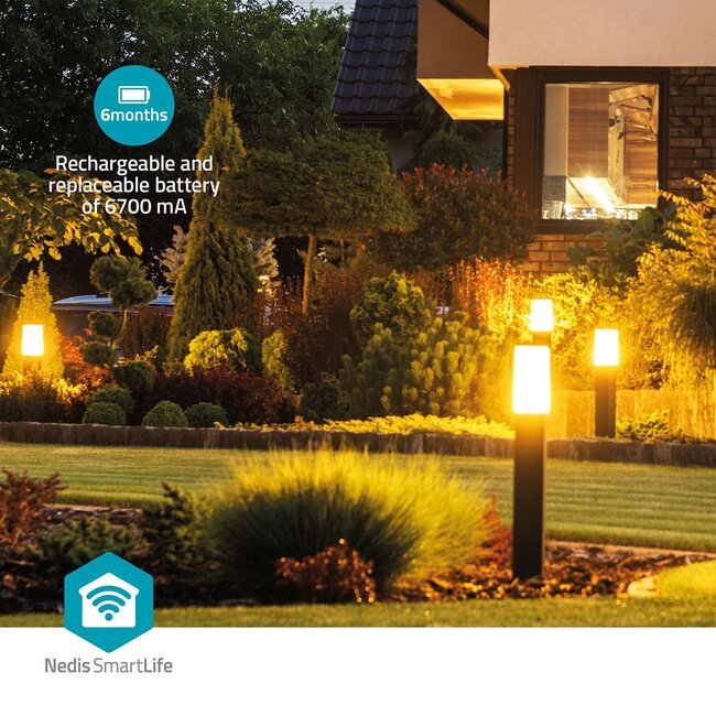 Nedis SmartLife outdoor camera met spotlight | batterijvoeding | Wi-Fi | 3MP Full HD 1296p