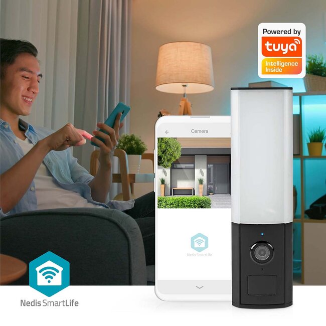 Nedis SmartLife buitenlamp met camera | netvoeding | Wi-Fi | Full HD 1080p