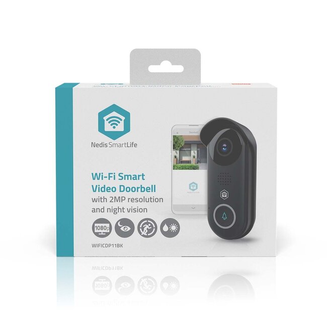 Nedis SmartLife videodeurbel | 2-draads voeding | Wi-Fi | Full HD 1080p