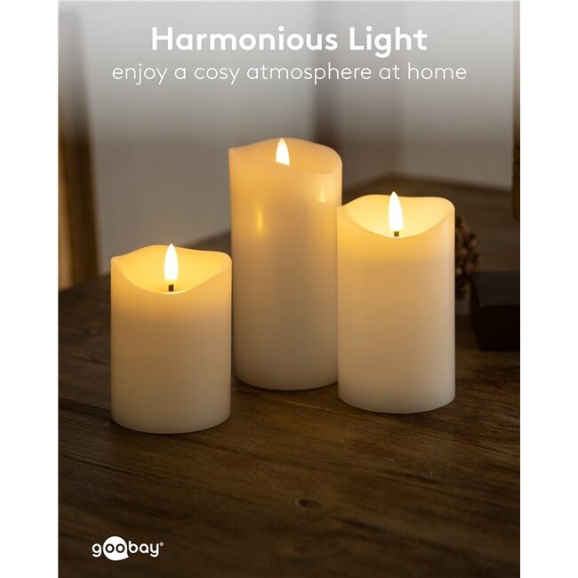 Goobay LED-kaars | 15 cm | timerfunctie |  wit | IP20