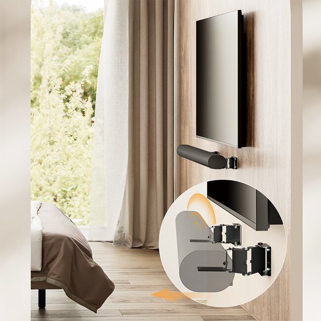 My Wall soundbar muurbeugel | universeel | 3,2 - 14,2 cm diep | tot 10 kg